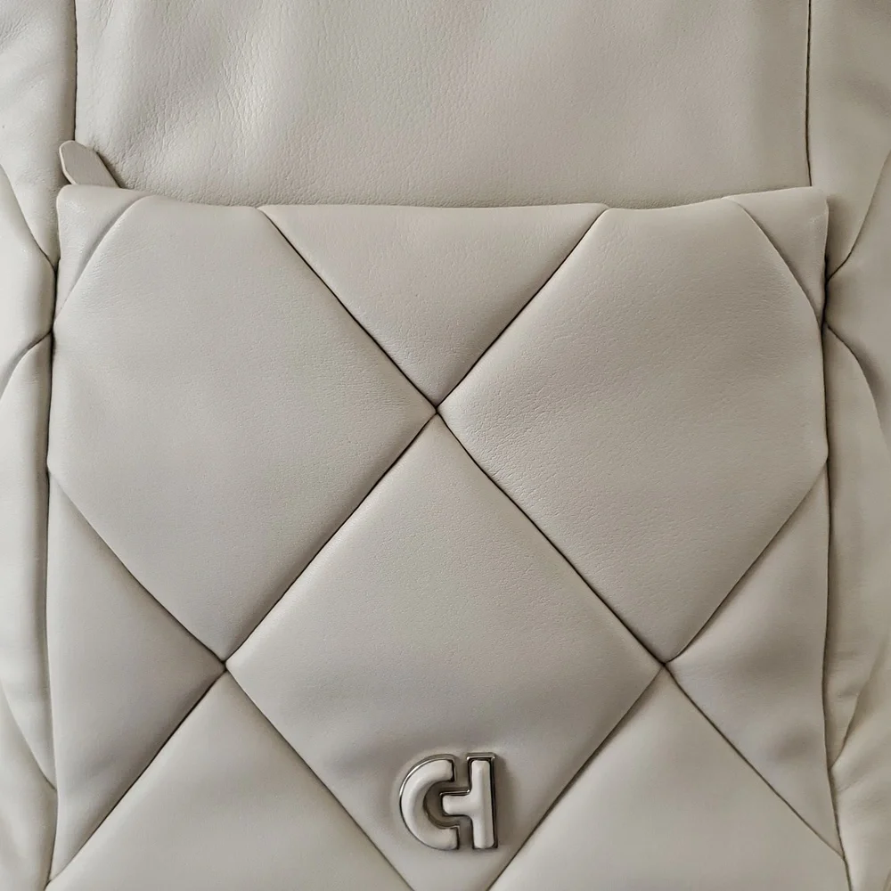 NWOT Cole Haan Small Grand Ambition Puff Quilted Leather Convertible Bac…